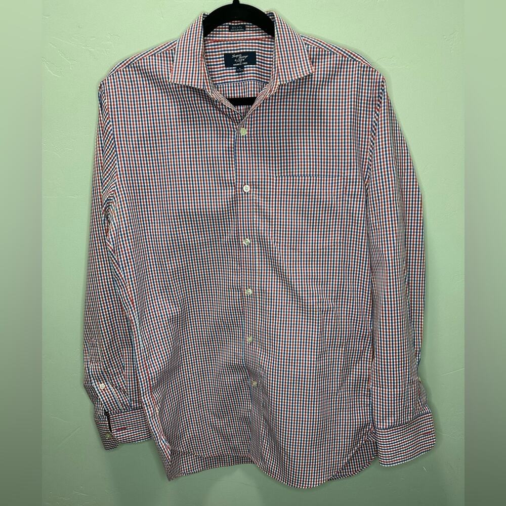 J. Crew Men's Wrinkle-Free Button Up Collared 80's 2-Ply Long Sleeve Shirt sz M